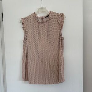 Adrianna Papell Ruffled Blouse in Soft Pink